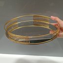 Ver imagem 5 de Bandeja Espelhado Metal 3x23x23cm Dourado