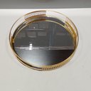 Ver imagem 4 de Bandeja Espelhado Metal 3x23x23cm Dourado