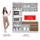 Ver imagem 7 de Cozinha Compacta Madesa Lívia 6 Portas 2 Gavetas (Sem Tampo e Pia) Branco/Rustic