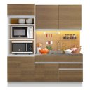 Ver imagem 3 de Cozinha Compacta Madesa Lívia 6 Portas 2 Gavetas (Sem Tampo e Pia) Branco/Rustic