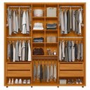 Ver imagem 3 de Guarda-Roupa Casal 6 Portas 4 Gavetas com 2 Espelhos Veronese 230cm MDF Cumaru Quarto