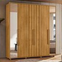 Ver imagem 2 de Guarda-Roupa Casal 6 Portas 4 Gavetas com 2 Espelhos Veronese 230cm MDF Cumaru Quarto