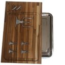Ver imagem 1 de Kit Churrasco Tábua Bandeja Tridentes Oeste Wood