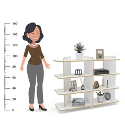 Estante Luna Eco Friendly Branco Borda Compensado Naval Com Certificação Fsc Politorno Branco - 8