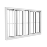 Janela 4 Folhas de Correr com Grade Alumínio Branco 120x150 Linha 25 - 2