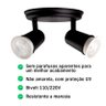 Spot Sobrepor Direcionável Articulado 2 Gu10 Mr16 Dicroica Cor:preto - 4