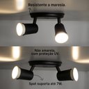 Ver imagem 3 de Spot Sobrepor Direcionável Articulado 2 Gu10 Mr16 Dicroica Cor:preto