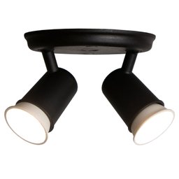 Spot Sobrepor Direcionável Articulado 2 Gu10 Mr16 Dicroica Cor:preto - 1