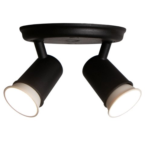 Spot Sobrepor Direcionável Articulado 2 Gu10 Mr16 Dicroica Cor:preto