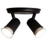 Spot Sobrepor Direcionável Articulado 2 Gu10 Mr16 Dicroica Cor:preto - 1