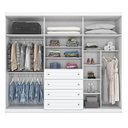 Ver imagem 5 de Berço Americano Unique Branco Soft Eco Wood - Matic e Guarda Roupa Casal Americano 6 Portas Branco H