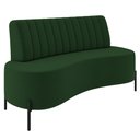 Ver imagem 1 de Sofá 2 Lugares 135cm Pés Aço Preto Tamar K04 Veludo Verde - Mpozenato