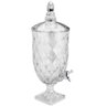 4 Suqueiras Cristal 5l com Pé Diamond Lyor Torneira Bar Restaurante Incolor - 8