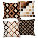 Ver imagem 1 de Kit com 4 Capas para Almofadas Decorativas Geométrico Quadriculado