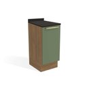 Ver imagem 1 de Módulo Cozinha Kappesberg Botanic Balcão Botanic M621 1 Porta C/tampo 40cm Nogueira/oliva/preto -