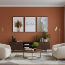 Ver imagem 6 de Kit 3 Quadros Boho Bege Mar Gratidão Moldura Castanho