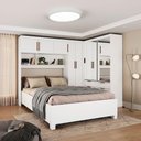 Ver imagem 2 de Guarda Roupa Sevilha Premium com Cama Casal Carioca Móveis Branco