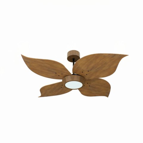 Ventilador de Teto Natuvent Flower Led 4 Pás Madeira Imbuia