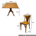 Ver imagem 6 de Mesa X 80x80 com 4 Cadeiras Italia de Madeira Tauari Mel