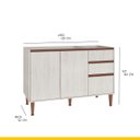 Ver imagem 3 de Balcão Pia para Cozinha New 120 X 84 Cm 3 Portas 2 Gavetas Mdp Legno Nogueira - Clicklar