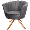 Ver imagem 4 de Kit Duas Poltronas Giratórias Pétala em Sued Premium Cinza Sua Casa Decorações