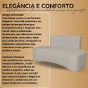 Ver imagem 5 de Sofá Forma Orgânico 3 Lugares Recepção Sala Curvo Escritório:bege