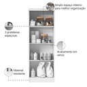 Ver imagem 3 de Armário Multiuso Organizador Lavanderia 2 Portas 3 Prateleiras 1,70m New Aramóveis Branco