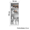 Ver imagem 4 de Armário Multiuso Organizador Lavanderia 2 Portas 3 Prateleiras 1,70m New Aramóveis Branco