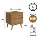 Ver imagem 6 de Mesa de Cabeceira com 2 Gavetas Curve Marrom