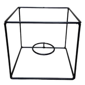 Suporte Cubo P para Kokedama (15x15x15) Preto Jc Jardim