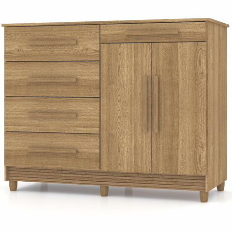 Cômoda Sapateira 5 Gavetas Sirius Nature Móveis Vila Rica