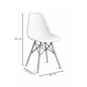 Ver imagem 5 de Cadeira de Jantar Charles Eames Eiffel Estrutura em Madeira Plástico PP Branco Sallar Home