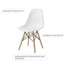 Ver imagem 4 de Cadeira de Jantar Charles Eames Eiffel Estrutura em Madeira Plástico PP Branco Sallar Home