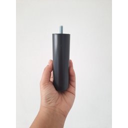 Kit 7 Pés Cama Box ou Baú Casal Ortobom 13cm Tubo Preto Forte - 4