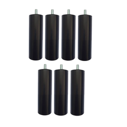 Kit 7 Pés Cama Box ou Baú Casal Ortobom 13cm Tubo Preto Forte - 1