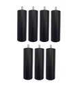 Ver imagem 1 de Kit 7 Pés Cama Box ou Baú Casal Ortobom 13cm Tubo Preto Forte