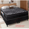 Kit 7 Pés Cama Box ou Baú Casal Ortobom 13cm Tubo Preto Forte - 3