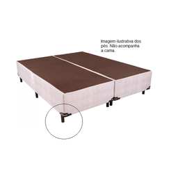 Kit 7 Pés Cama Box ou Baú Casal Ortobom 13cm Tubo Preto Forte - 8