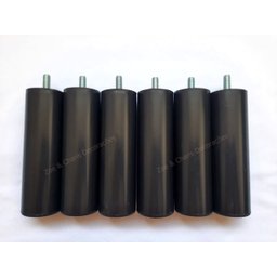 Kit 7 Pés Cama Box ou Baú Casal Ortobom 13cm Tubo Preto Forte - 6