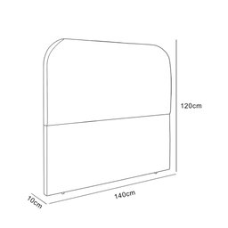 Cabeceira Estofada Cama Box Casal Alana 140cm Linho:cinza Claro - 5