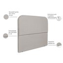 Ver imagem 4 de Cabeceira Estofada Cama Box Casal Alana 140cm Linho:cinza Claro