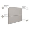 Cabeceira Estofada Cama Box Casal Alana 140cm Linho:cinza Claro - 4