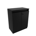 Ver imagem 4 de Balcão para Escritório 02 Portas com Chave Me4149 Preto Tecnomobili