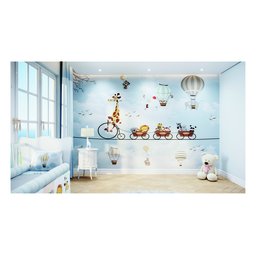Papel De Parede Safari Animais Infantil Quarto De Bebê PP01E M² - 3