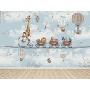 Ver imagem 1 de Papel De Parede Safari Animais Infantil Quarto De Bebê PP01E M²