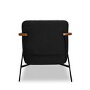 Ver imagem 5 de Kit 2 Poltronas Sala de Estar Pés em Ferro Preto Braço Madeira Maciça 86cm Thane Bouclê Preto