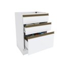 Ver imagem 2 de Balcão 3 Gavetas Kappesberg Celeste 100% Mdf Branco 60cm