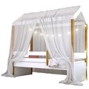 Ver imagem 2 de Cama Montessori Exclusiv Fio de Luz Colchão e Voal Branco
