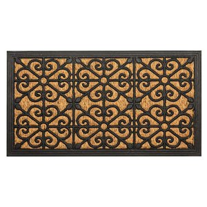 Capacho de Borracha Alagoas 03 Bege-preto 0,33x0,60m