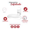 Ver imagem 2 de Saboneteira Porta Sabonete para Banheiro Linha Sofisticato Cor Branco Durín